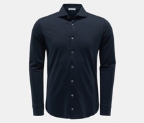 Jersey-Hemd 'Otis' Haifisch-Kragen navy