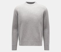 Cashmere Rundhalspullover grau