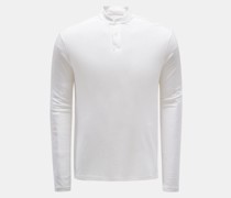 Henley-Shirt 'Linen Guru' weiß
