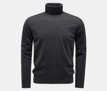 Merino Feinstrick-Rollkragenpullover anthrazit