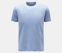 Leinen Rundhals-T-Shirt 'Enno' rauchblau