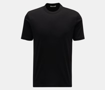 Rundhals-T-Shirt 'Eli' schwarz