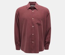 Seidenhemd 'Initial Shirt' Kent-Kragen bordeaux