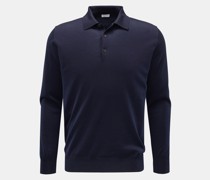 Merino Strickpolo navy