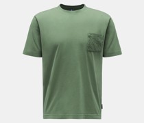Rundhals-T-Shirt 'Seamap Pocket Tee' grün