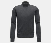 Cashmere Rollkragenpullover dunkelgrau