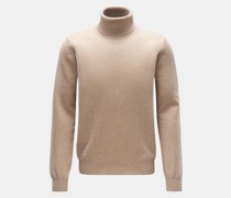 Cashmere Rollkragenpullover beige