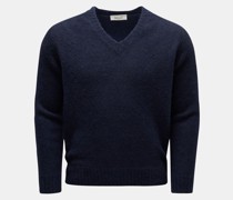 V-Ausschnitt-Pullover navy