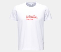 Rundhals-T-Shirt weiß