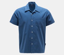 Seersucker-Kurzarmhemd 'Seersucker Shirt' Kent-Kragen dunkelblau