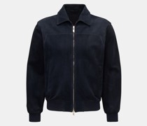Veloursleder-Blouson navy