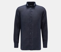 Leinenhemd Button-Down-Kragen navy