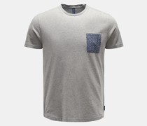 Rundhals-T-Shirt 'Jersey Pocket Tee' grau