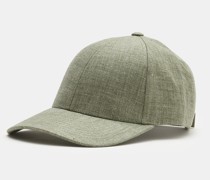 Leinen Baseball-Cap graugrün