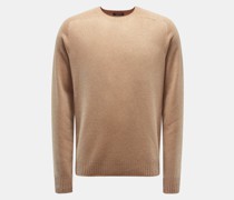 Cashmere Rundhalspullover 'Foggy Cashmere Crew' hellbraun