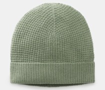 Cashmere Mütze graugrün