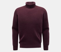 Cashmere Rollkragenpullover bordeaux