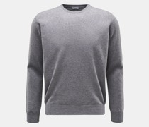 Cashmere Rundhalspullover grau