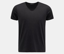 V-Neck T-Shirt schwarz