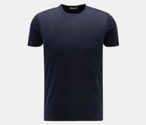 Leinen Rundhals-T-Shirt 'Laine' navy