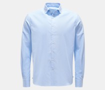 Casual Hemd Button-Down-Kragen hellblau