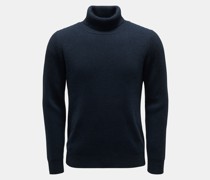 Cashmere Rollkragenpullover dunkelblau