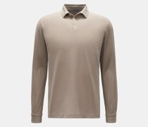 Longsleeve-Poloshirt graubraun