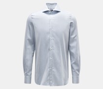 Casual Hemd 'Eduardo Napoli' Haifisch-Kragen hellblau/rauchblau gestreift