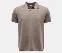 Kurzarm-Strickpolo 'The Ultimate Polo' graubraun