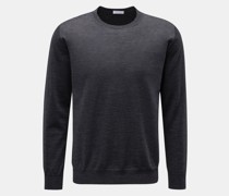 Merino Feinstrick-Pullover anthrazit