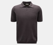 Kurzarm-Strickpolo 'Cotton Knit Polo' dunkelgrau