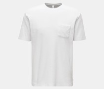 Frottee Rundhals-T-Shirt 'Terry Tee' weiß