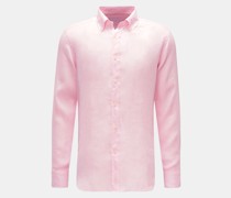 Leinenhemd Button-Down-Kragen rosé