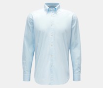 Casual Hemd Button-Down-Kragen hellblau