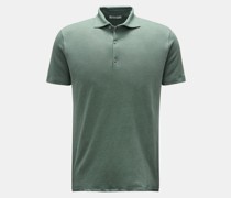 Leinen Jersey-Poloshirt 'Laurin' graugrün