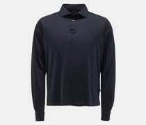 Merino Longsleeve-Poloshirt dark navy