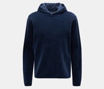 Samt-Kapuzenpullover 'Velvet Hoodie' dunkelblau