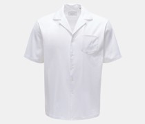 Jersey-Kurzarmhemd 'Brenta' Kubanischer Kragen weiß