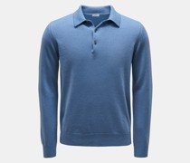 Cashmere Strickpolo rauchblau