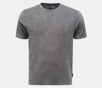 Frottee Rundhals-T-Shirt 'Terry Tee' grau