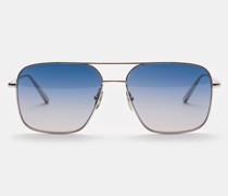Sonnenbrille 'Aviator' silber/rauchblau/grau