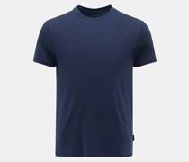 Rundhals-T-Shirt 'Linen Tee' navy