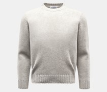 Cashmere Rundhalspullover grau