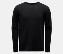 Cashmere Rundhalspullover 'The Crew' schwarz
