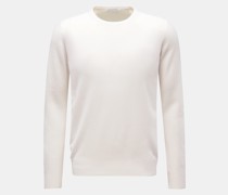 Cashmere Rundhalspullover offwhite