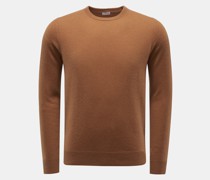 Cashmere Rundhals-Pullover braun