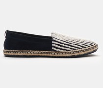 Espadrilles 'Seersucker Shoe' navy/weiß gestreift