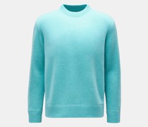 Cashmere Rundhalspullover türkis