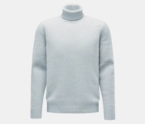 Cashmere Rollkragenpullover hellblau