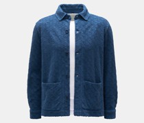 Frottee-Overshirt dunkelblau